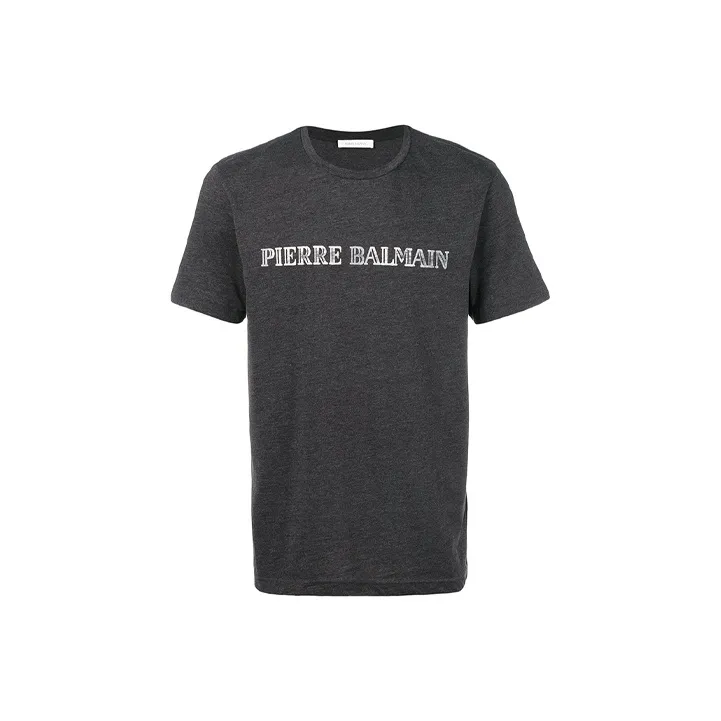 BALMAIN T-Shirts Men Gray-0
