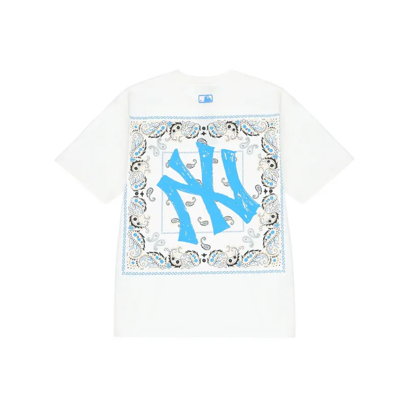 MLB Cashew Flower T Shirts Unisex White-0