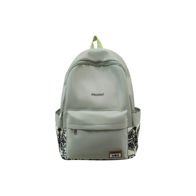 Yalu Nylon Backpack Unisex White/Gray/Black/Pink/Coffee/Green-29