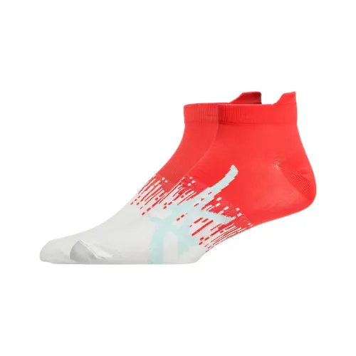 Asics Mid Calf Socks Men's 2 Pack Coral Reef X Bright White