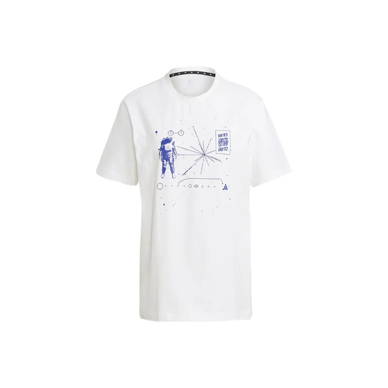 Adidas Set in Sleeve T Shirt Men's White-0