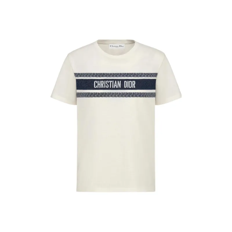 DIOR Quarterly New Products T Shirts Unisex White-0
