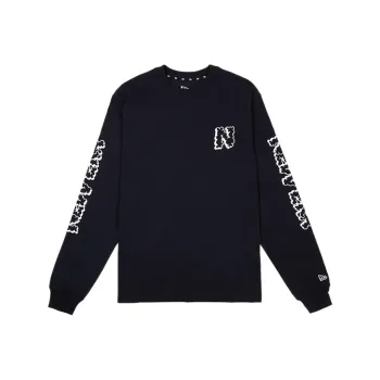 New Era Long Sleeved T Shirt Unisex Black