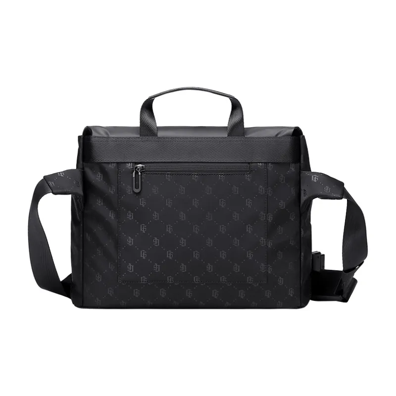 GOLF Fabric, Synthetic Leather One Shoulder Handbag Men's Black-3