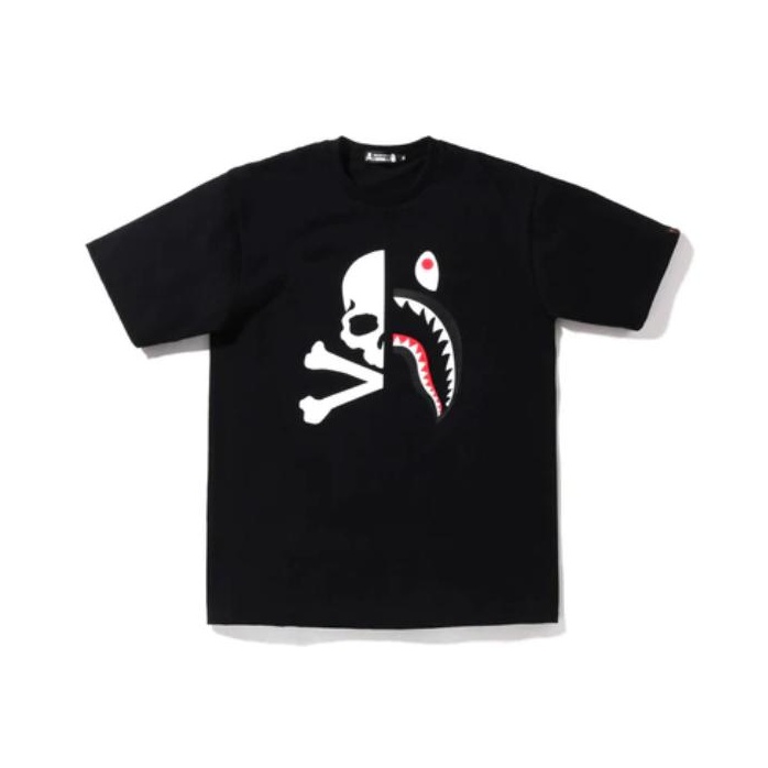 A BATHING APE X Mmj Half Shark Tee Black L - POIZON