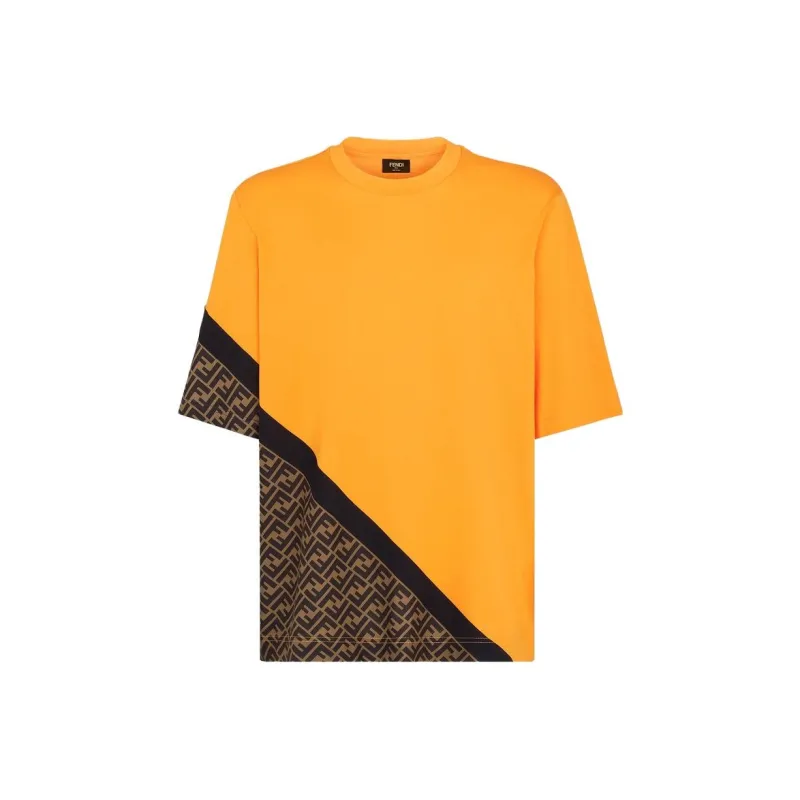 FENDI T Shirts Men Orange-0