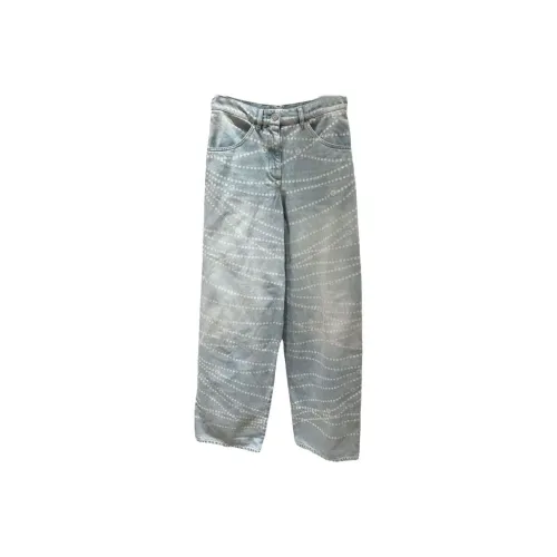 CHANEL 25P Spring Summer Preview Collection Jeans Women's Blue White