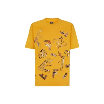 FENDI T-Shirts Men Yellow