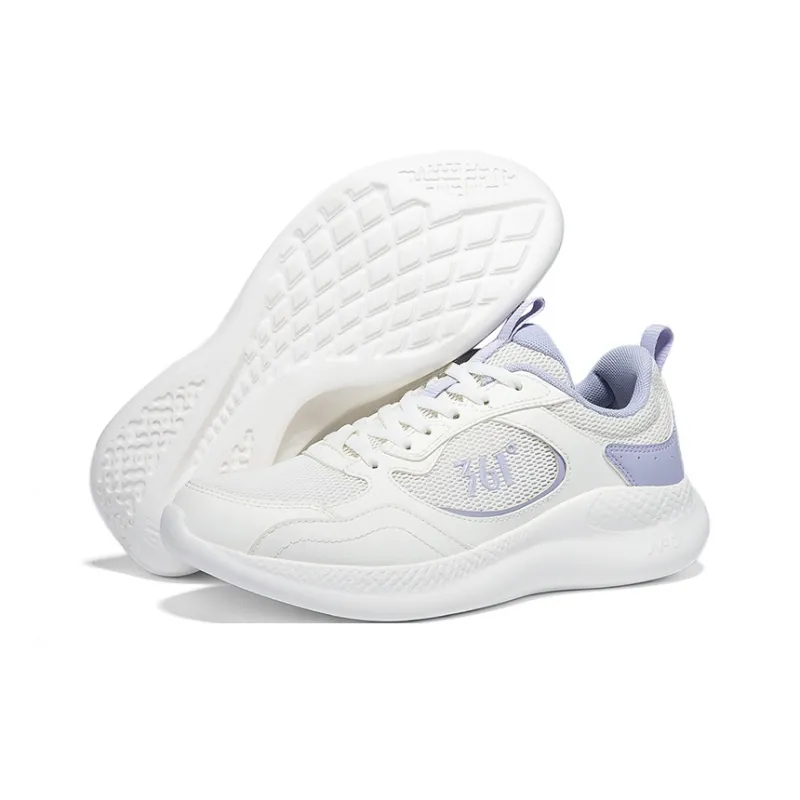 361° Cushioning, Breathable, Lightweight Low Top Casual Running Shoes Women's Feather White Chalk Purple-5