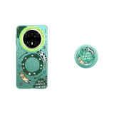 Green-Cat on The Lawn+Same Style Magnetic Stands
