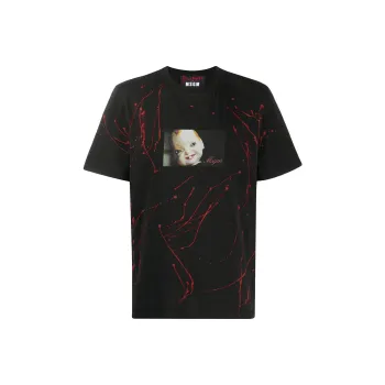 MSGM Graphic Printed T Shirt