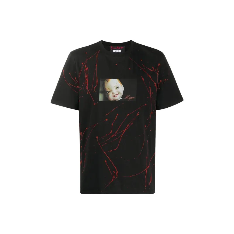 MSGM Graphic Printed T Shirt-0