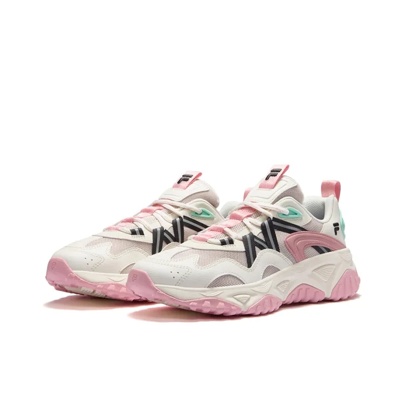 FILA FUSION FREEROAM Hiking Shoes Low Top Casual Shoes Women's Pink Snow White-1