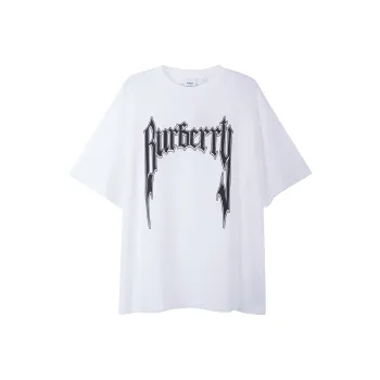 Burberry SS23 Men's Gothic Logo Print T shirt White