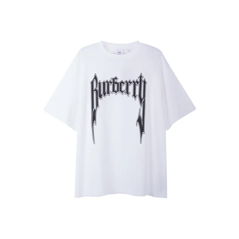 Burberry SS23 Men's Gothic Logo Print T-shirt White-0