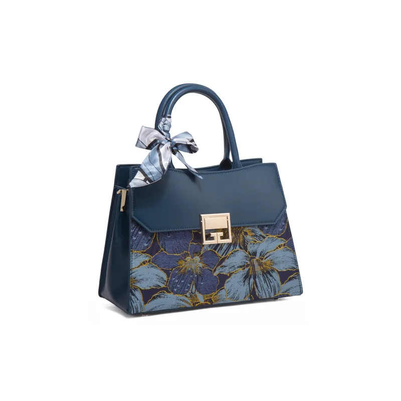 HACIN PU Handbag Women's Blue/Brown/Red-2