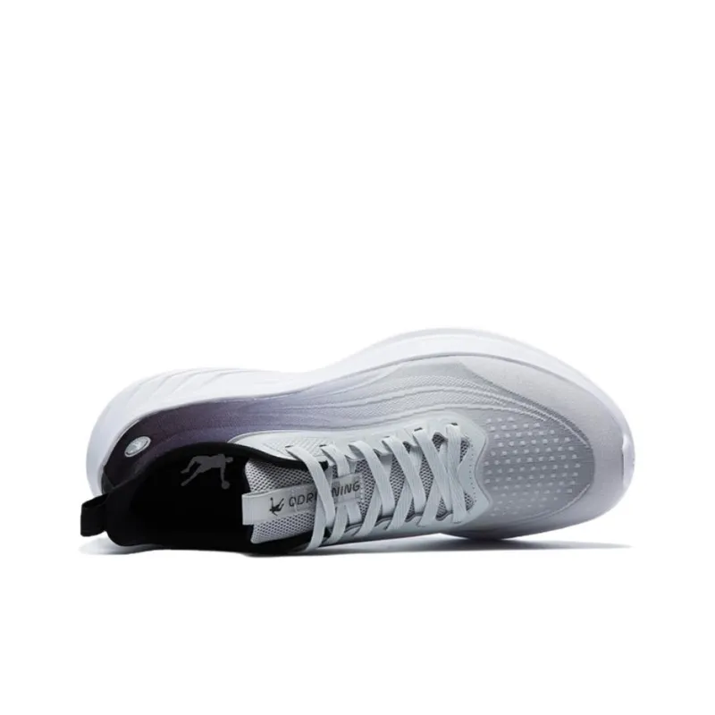 QIAODAN Cushioning Breathable Lightweight Low Top Casual Running Shoes Men's Gray Black-2