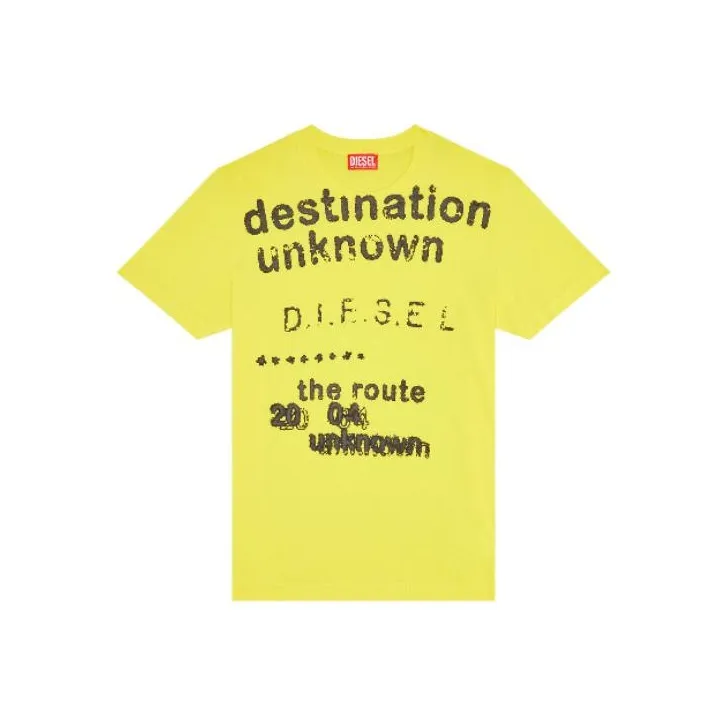 DIESEL T-Shirts Men Yellow-0