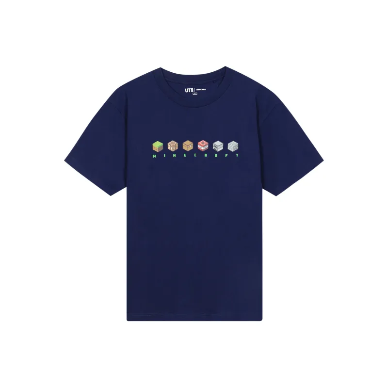 UNIQLO x Minecraft SS22 T-Shirt Unisex Blue-0
