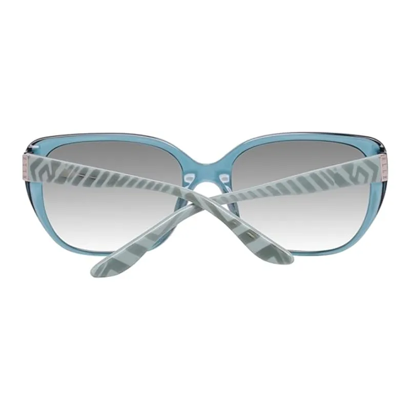 ELLE Irregular Shape Sunglasses Women's Blue-2