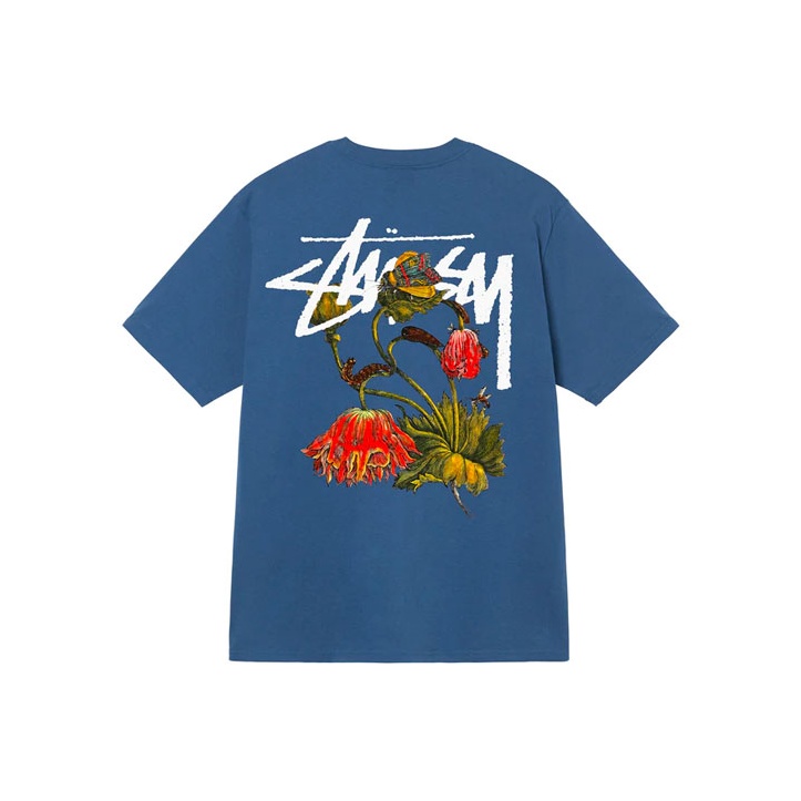 STUSSY WITHERED FLOWER Tee T-shirts Black Size S Men | eBay