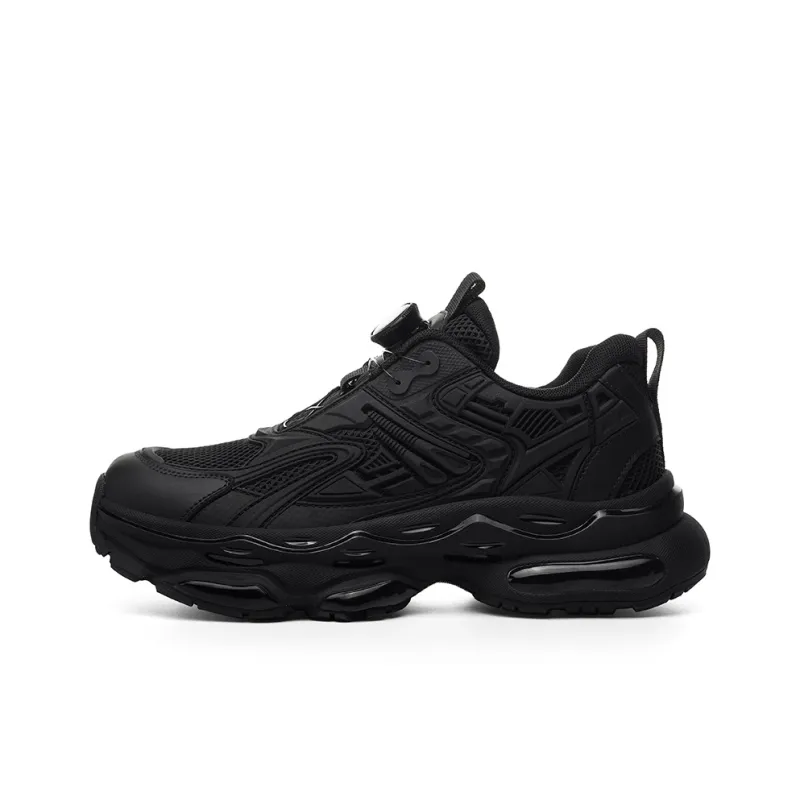 JEEP SPIRIT Slip-Resistant Low-Top Chunky Sneakers Men's Shiny World Black-13