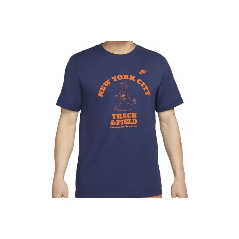 Nike T Shirts Men Marine Blue-0