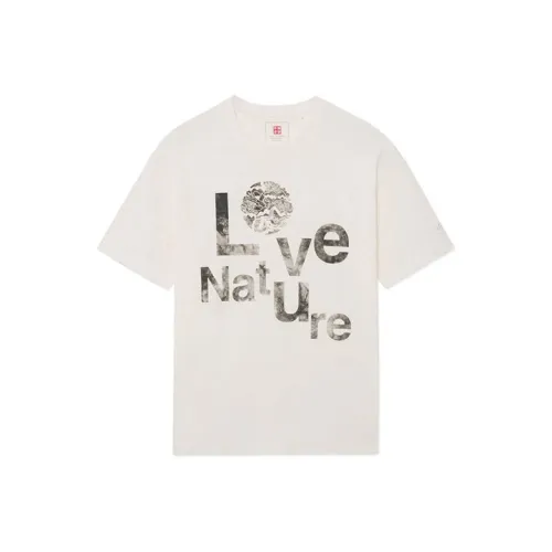LiNing China Li Ning T Shirts Unisex White
