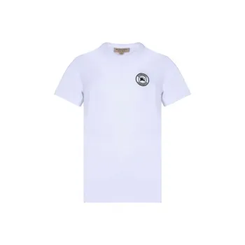 Burberry Embroidered Logo Cotton T shirt