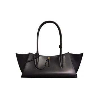 Mugler Cow Leather Shoulder Bag Women's Black