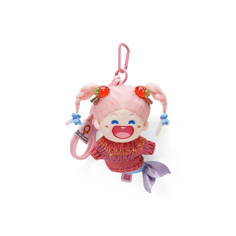 CinvaiKrose Plush Keychain Decoration Bag Accessory Women's Red/Pink-4
