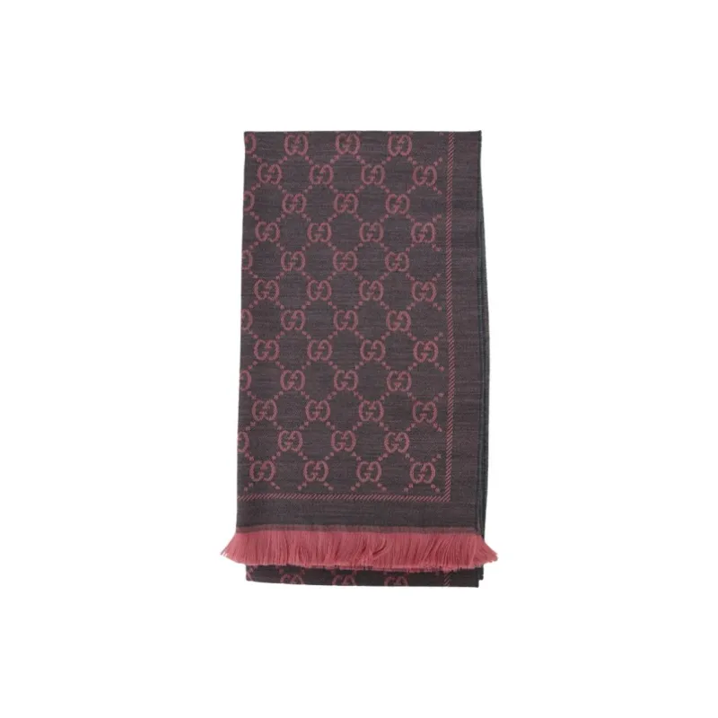 GUCCI Wool Knit Scarves Women's Pink-1