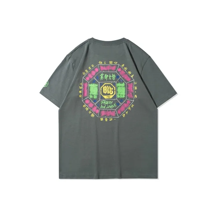 LiNing Badfive T Shirt Men's Gray Green-0