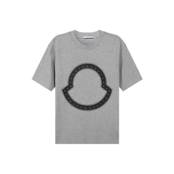 Moncler SS22 T Shirts Men Gray