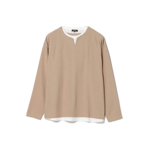 Beams T-Shirts Men Ecru