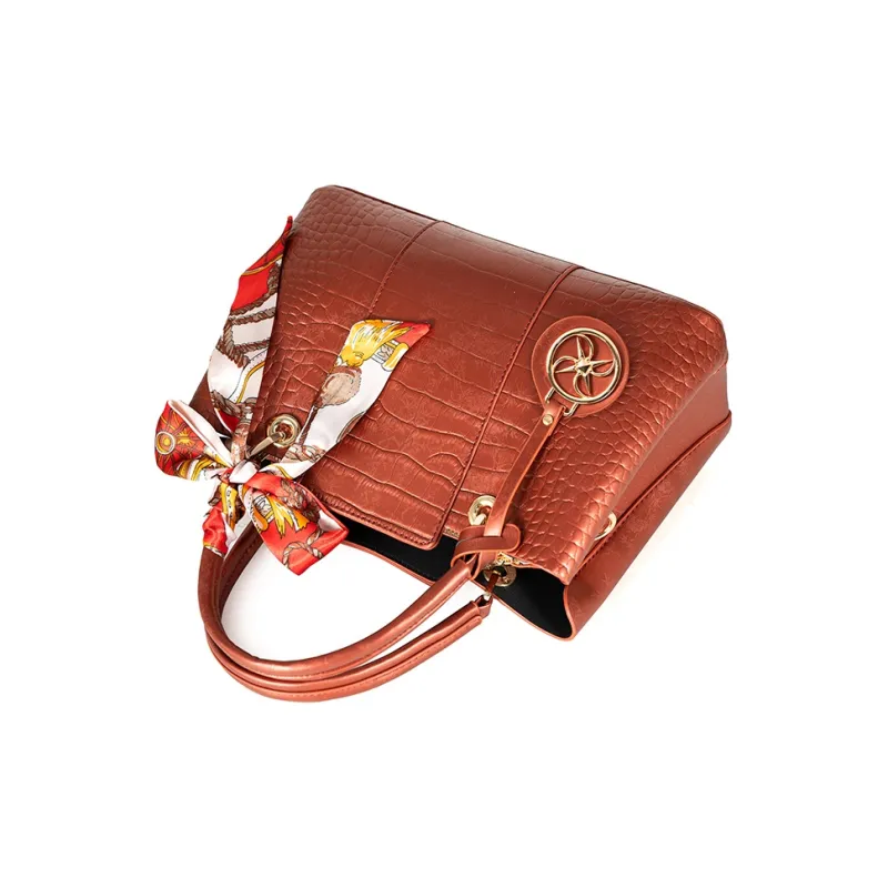 Vigno Synthetic Leather Handbag, One Shoulder, Crossbody Bag Women's Red-4