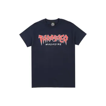 Thrasher T-Shirt US Version Unisex Navy Blue