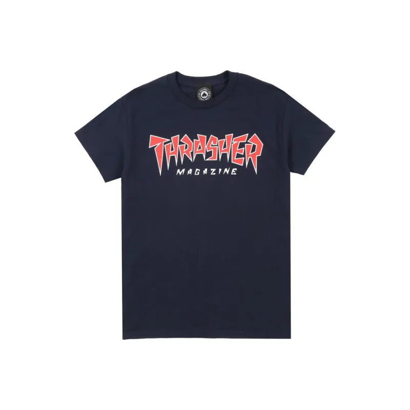 Thrasher T-Shirt US Version Unisex Navy Blue-0