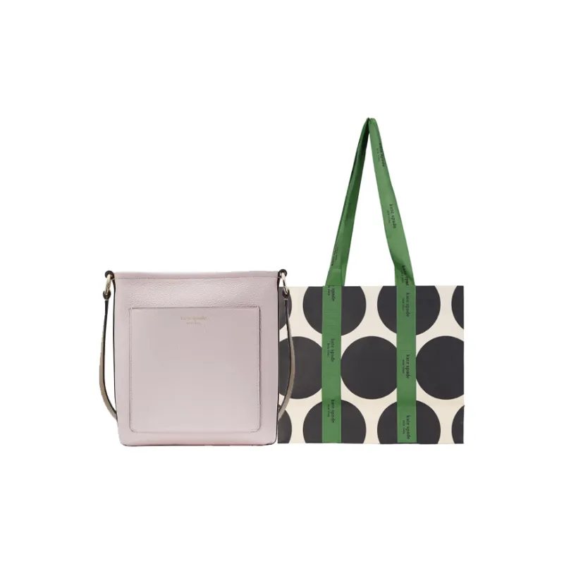Kate Spade Litchi Grain Leather Shoulder Bag, Crossbody Bag Women's Shimmery Pink Multicolor-0