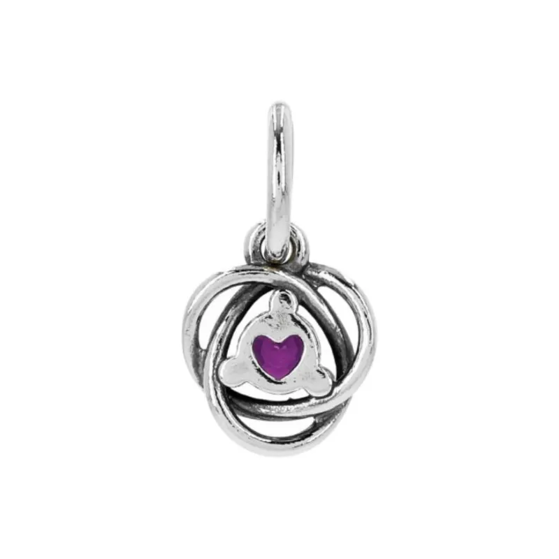 Pandora Sterling Silver Pendants Unisex Purple-2