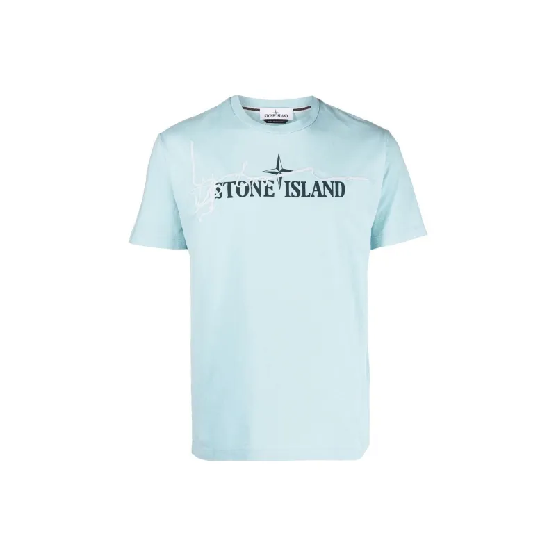 STONE ISLAND T Shirt Men's Ice Blue-0