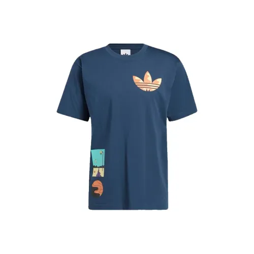 Adidas Originals T Shirt Men's Marine Blue