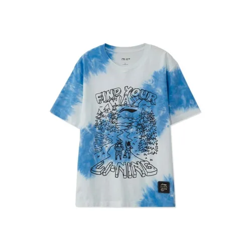 LiNing Sports Fashion Collection T Shirt Unisex Blue