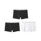 M1746-G Set-Sports Boxer-Black+Black+White (3 Pack)