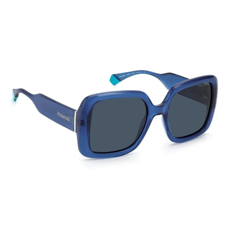 Polaroid Plastic Square Sunglasses Women's Blue-2
