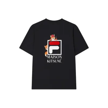 FILA x Maison Kitsune Little Fox T Shirt Men's Legend Blue