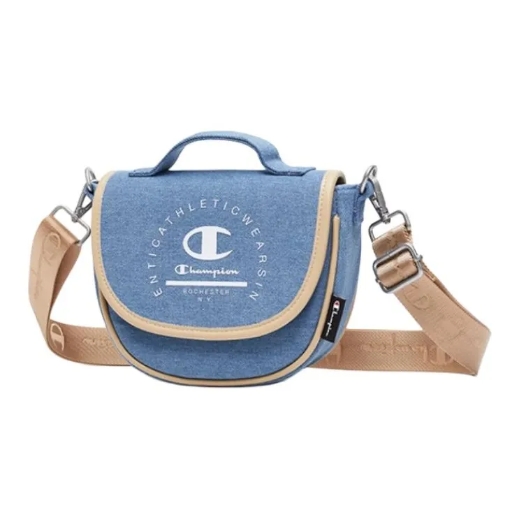 Champion Fabric Saddle Bag, Shoulder Bag Regular Women's Black White/Light Brown/Medium Blue/Navy Blue-8