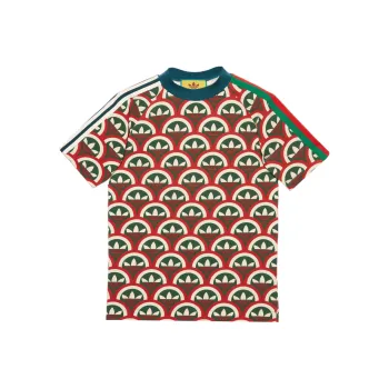GUCCI X Adidas Trefoil Print T Shirt