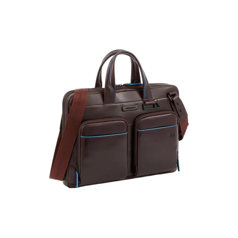 PIQUADRO Leather Briefcases Handbags Regular Unisex Brown-1