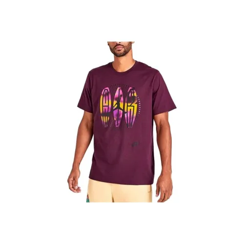 JORDAN T Shirts Men Burgundy
